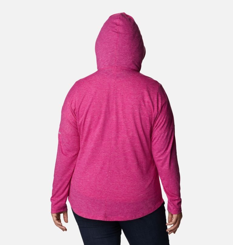 Women's Columbia Cades Cove Full Zip Hoodie Fuchsia | Plus Size CA-MA3L0